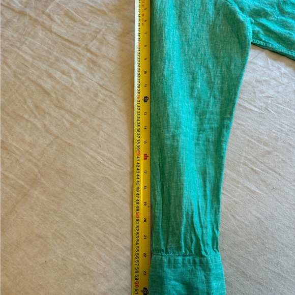 Club Monaco Men’s Large Slim Fit Linen Long Sleeve Shirt - Picture 5 of 7